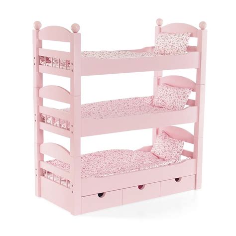 Buy 18 Inch Doll Furniture For American Girl Doll Bunk Bed 3 Single