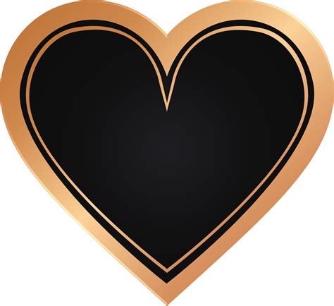Distintivo De Coração De Bronze E Preto 11811856 Png