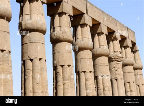 Ancient Egyptian Pillars Stock Photo Alamy
