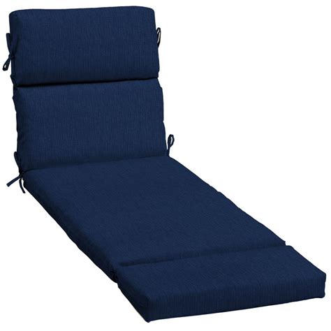 Whether you're set to relax poolside or simply on the backyard patio, a comfortable outdoor chaise cushion is just the thing to help you relax to the max. Home Decorators Collection Sunbrella Spectrum Indigo ...