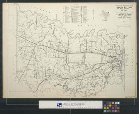 General Highway Map Bowie County Texas Side 1 Of 2 The Portal To