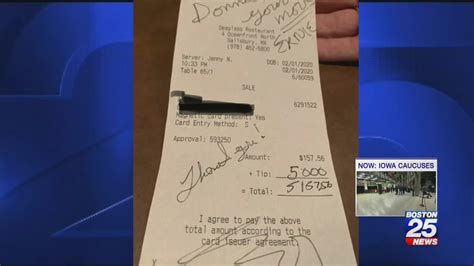 Waitress Gets 5 000 Tip From Local Billionaire In Challenge Gone Viral Boston 25 News