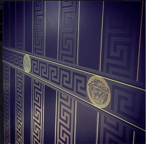 A Feature Wall Using The Infamous Versace Key Available From