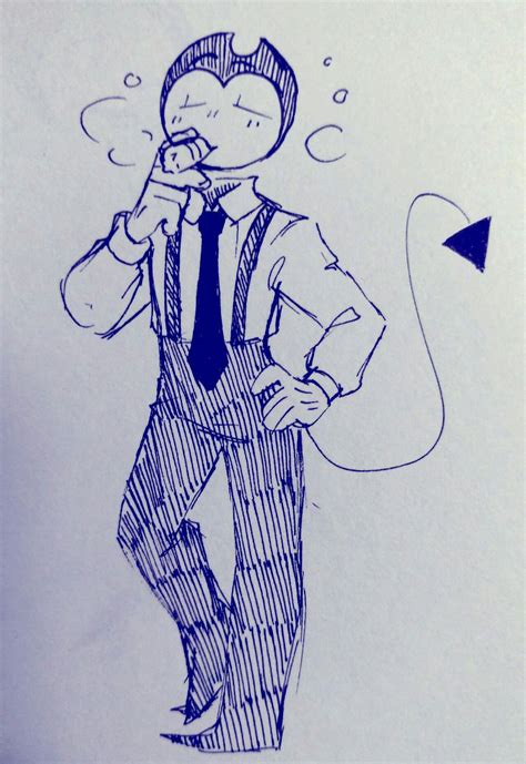 Mob Boss Bendy Au 1 Bendy And The Ink Machine Fan Drawing Old Cartoons
