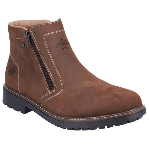 Mens F4651 22 Burma Brown Water Resistant Zip Up Ankle Boots Mens