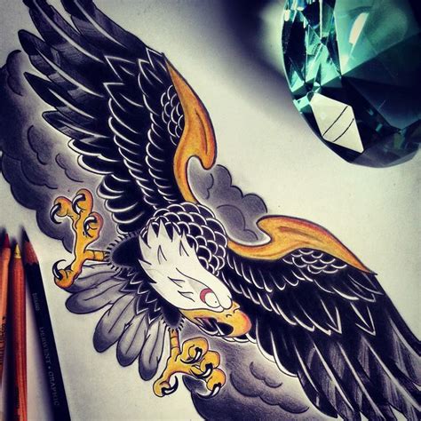 Tradamerican Eagle Tattoo Eagle Tattoo Tattoo Designs Tattoos