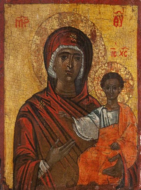 Icon With Virgin Hodegetria Art Uk