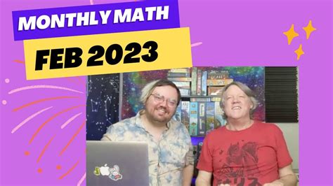 Monthly Math Feb 2023 Youtube
