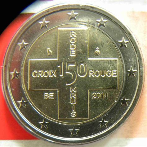 Belgium 2 Euro Coin 150 Years Belgian Red Cross 2014 Euro Coinstv