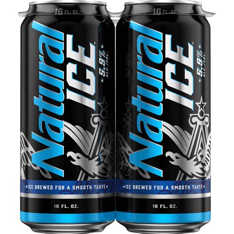 Natural Ice Beer 4 Pack 16 Fl Oz Cans 59 Abv Domestic Beer