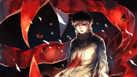 He is later transplanted with one of rize's organs after. Wallpaper : illustration, anime, red, superhero, Kaneki ...
