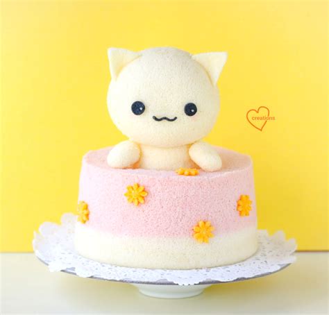 Loving Creations For You Cute Neko Cat Chiffon Cake