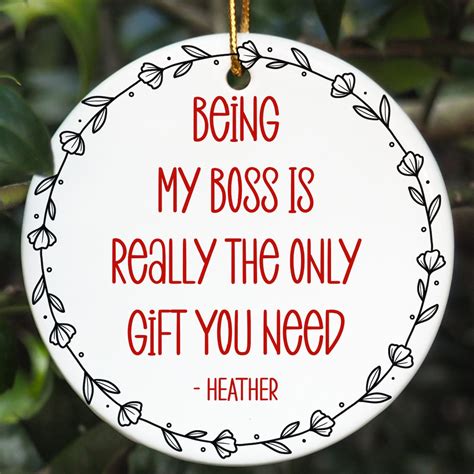 Personalized Boss Christmas Ornament Funny Boss Ornament Etsy