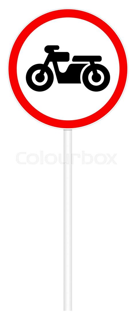 Prohibitory Traffic Sign Motorcycles Movement Stock Image Colourbox