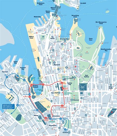 La Ville De Sydney Carte Carte De La Ville De Sydney Australie