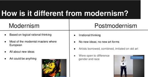 Modernism And Postmodernism