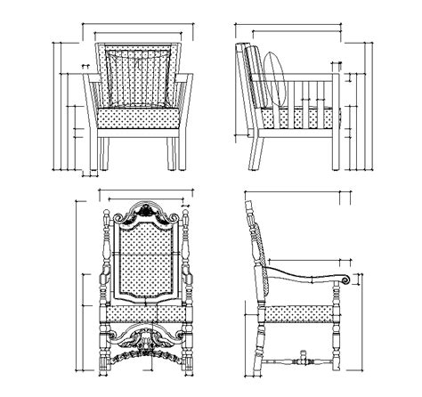 Chair Block Design Autocad Furniture Dwg Drawing File Is Separated In