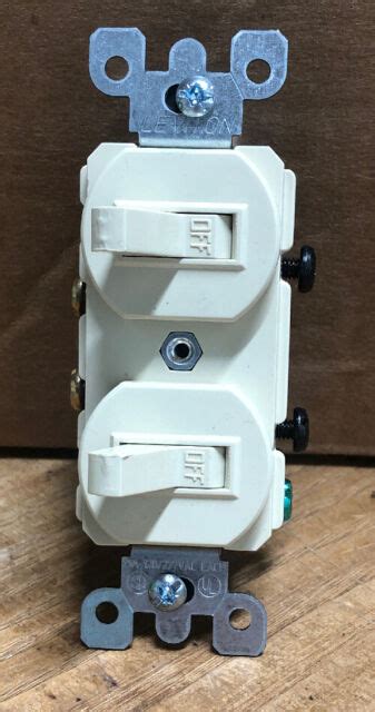 New Leviton Combination Two Switches 15a 120277v Acca Ivory No