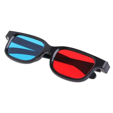 Blue And Red 3d Eyeglasses Cyan Anaglyph Simple Style 3d Glasses Extra