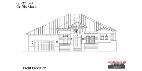 South Florida Design Griffin House Plan G1 2710 S