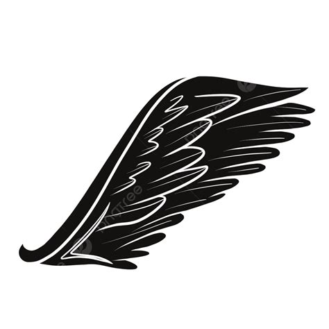 Half Wings Png Transparent Half Wing Black Feather Half Wing Wing