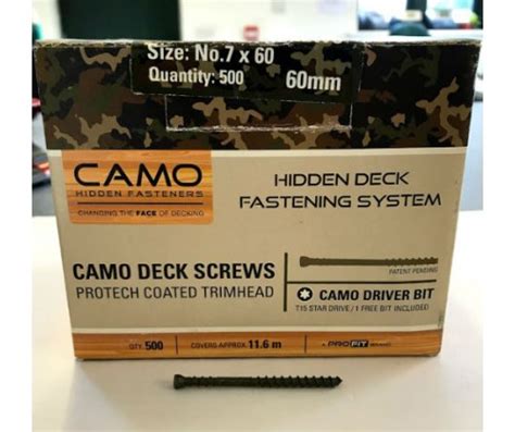 60mm Camo Hidden Deck Screws Per 500