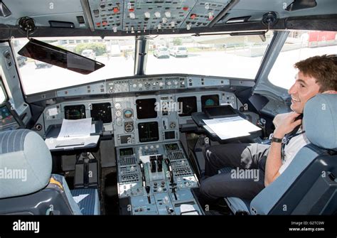 Airbus A320 Flightdeck Instrumentation On The Flight Deck Of A Airbus