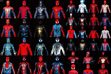 Dp On Twitter Photo Mode All 38 Spider Man Suits Tap To Enlarge