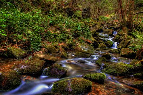 Taramundi Asturias Spain Waterfalls Stones Moss Hd Wallpaper