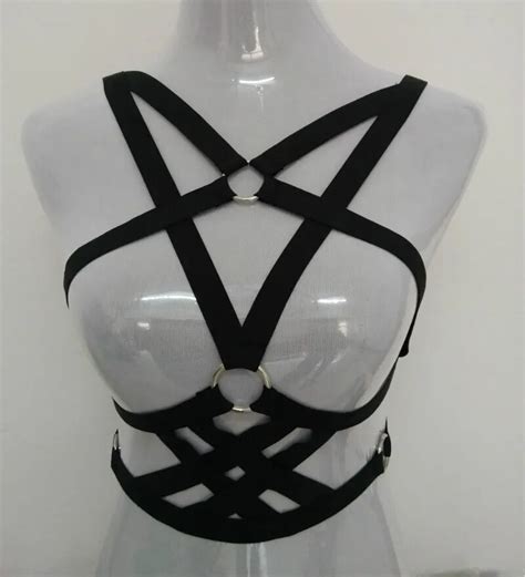 new fashion women bust bondage garter belt sexy lingerie bust bondage bra pastel goth elastic