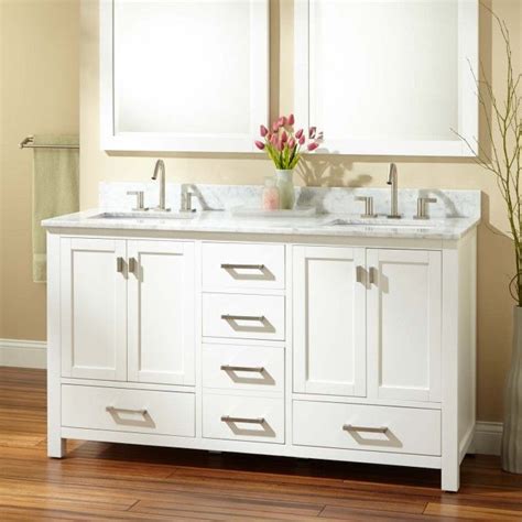 Where the 58 myras double bath vanity is, beauty follows. 60" Modero Vanity for Rectangular Undermount Sink - White ...