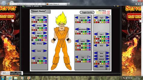 We also got a big. DRAGON BALL Z character creator - YouTube