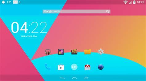 Android Kitkat Launcher Full Screen For Xwidget By Jimking On Deviantart