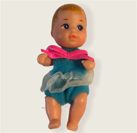 Vintage Mattel 1973 Baby Doll Blue Eyes Blond 3 Outfit Loving Sunshine