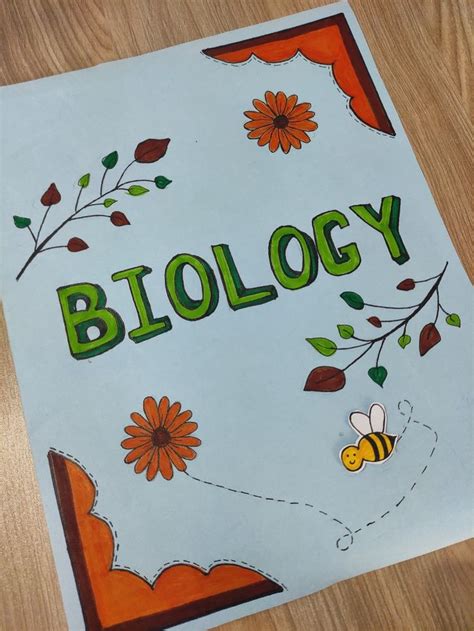 Biology Cover Page Paper Art Design Project Cover Page Biology Projects