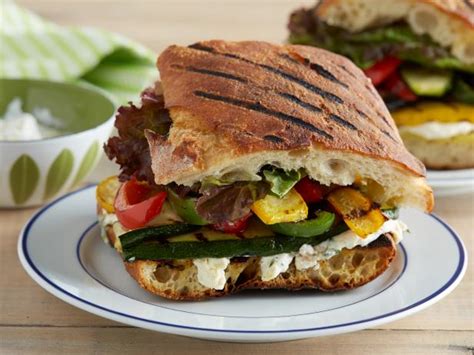 This panini bread needs to be toasted or grilled in order to get that nice crispiness back. Grilled Vegetable Panini with Herbed Feta Spread : Recipes : Cooking Channel Recipe | Kelsey ...