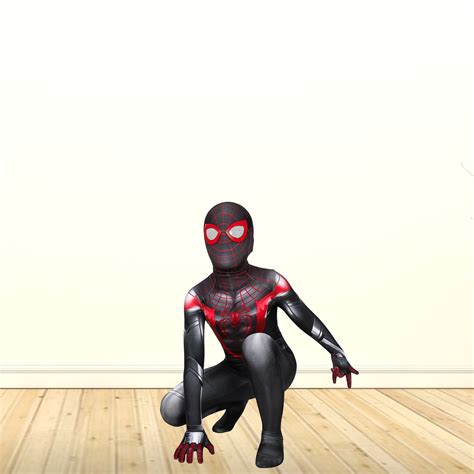 Spider Man Miles Morales Ps5 Costume Cosplay Suit Kids Outfit Etsy