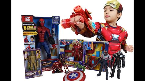 Marvel Avengers Infinity War IronMan Toys Nerf Assembler Gear Spiderman