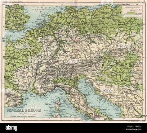 Central Europe Alps Northern European Plain Rhine Valley 1904