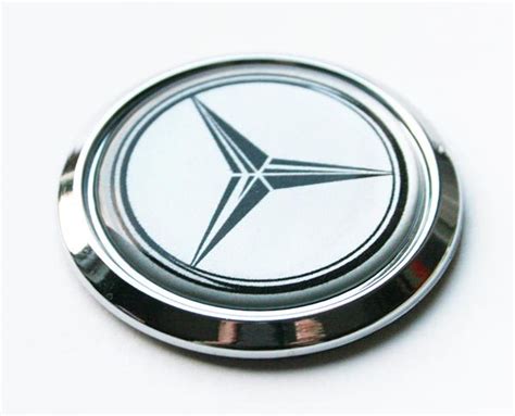 Automotive Emblems Mercedes Benz Round Car Chrome Emblem Decal Domed