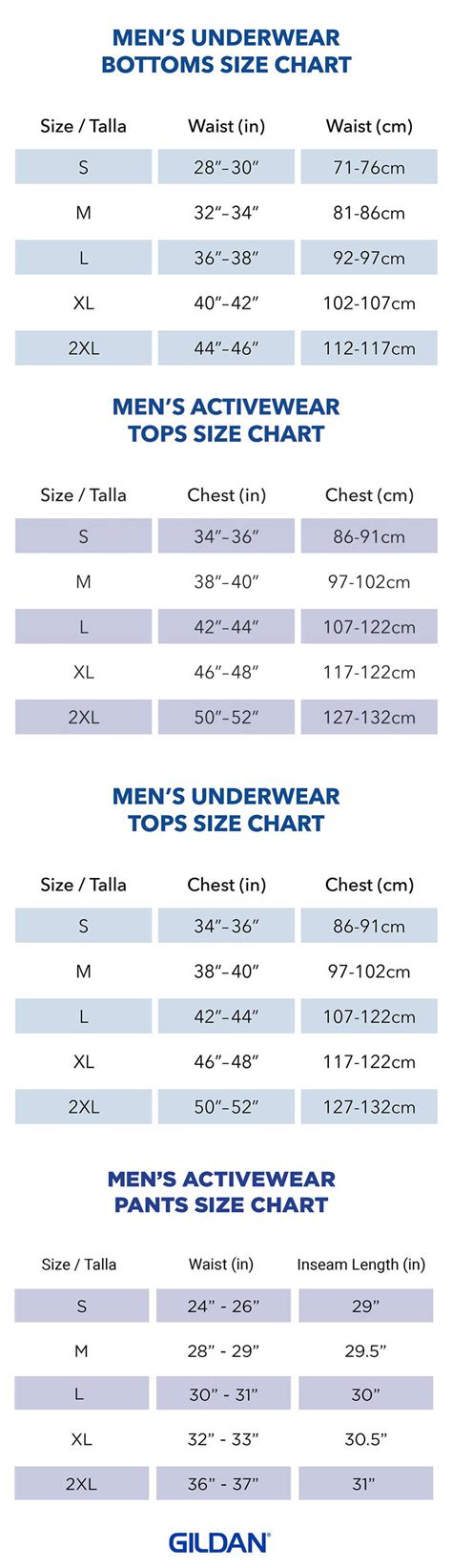 Gildan Size Chart Active Workwear Bookcityorkr