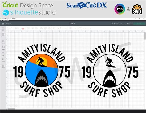Amity Island Surf Shop 1975 Svg Cut File Cricut Silhouette Etsy