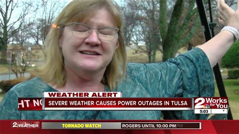 severe weather causes power outages in tulsa youtube