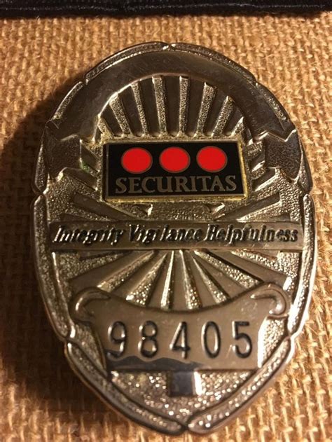 Securitas Company Badge Company Badge Security Badge Badge