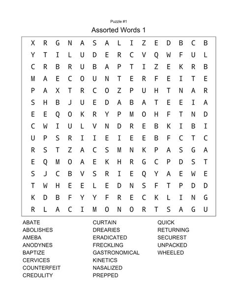 100 Word Search Puzzles With Solutions 100 Printable Word Search