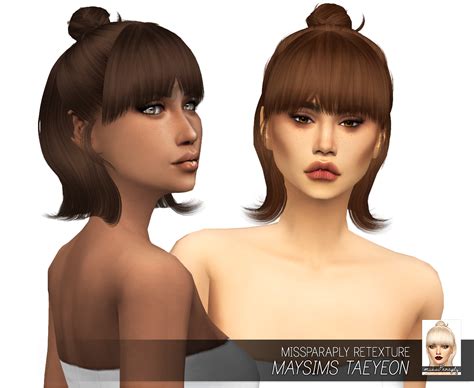 Sims 4 Hairs Miss Paraply Maysims Taeyeon Hair Retextured