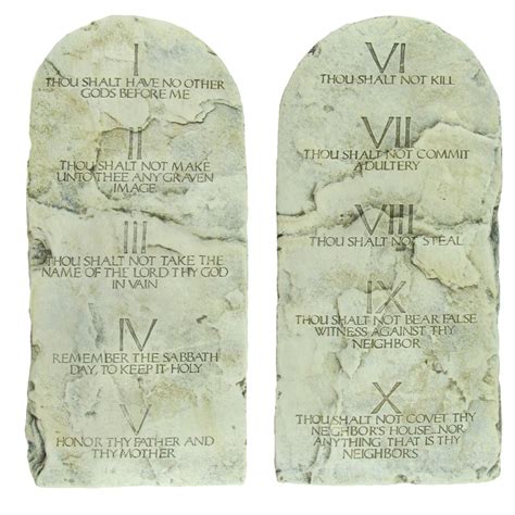 10 Ten Commandments Tablets Cast Stone Tablet Set Christian T Home