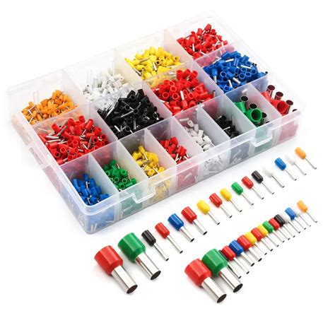2120 Pcs Electric Wire Crimp Connectors Ferrules Kit Insulated Cord Pin