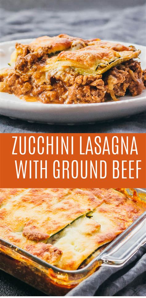 Zucchini Lasagna With Ground Beef Barbara Cooking