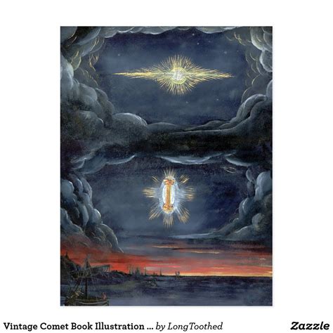 Vintage Comet Book Illustration Pertica Postcard Zazzle Book